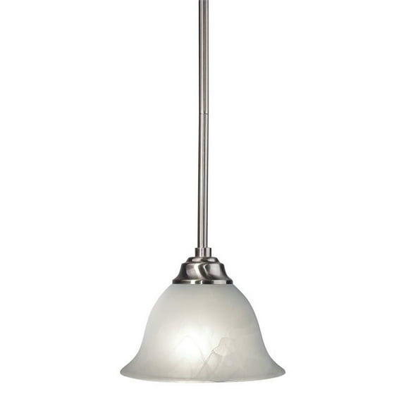 Woodbridge Lighting Marissa 1 Light Steel Metal Mini Pendant in Satin Nickel