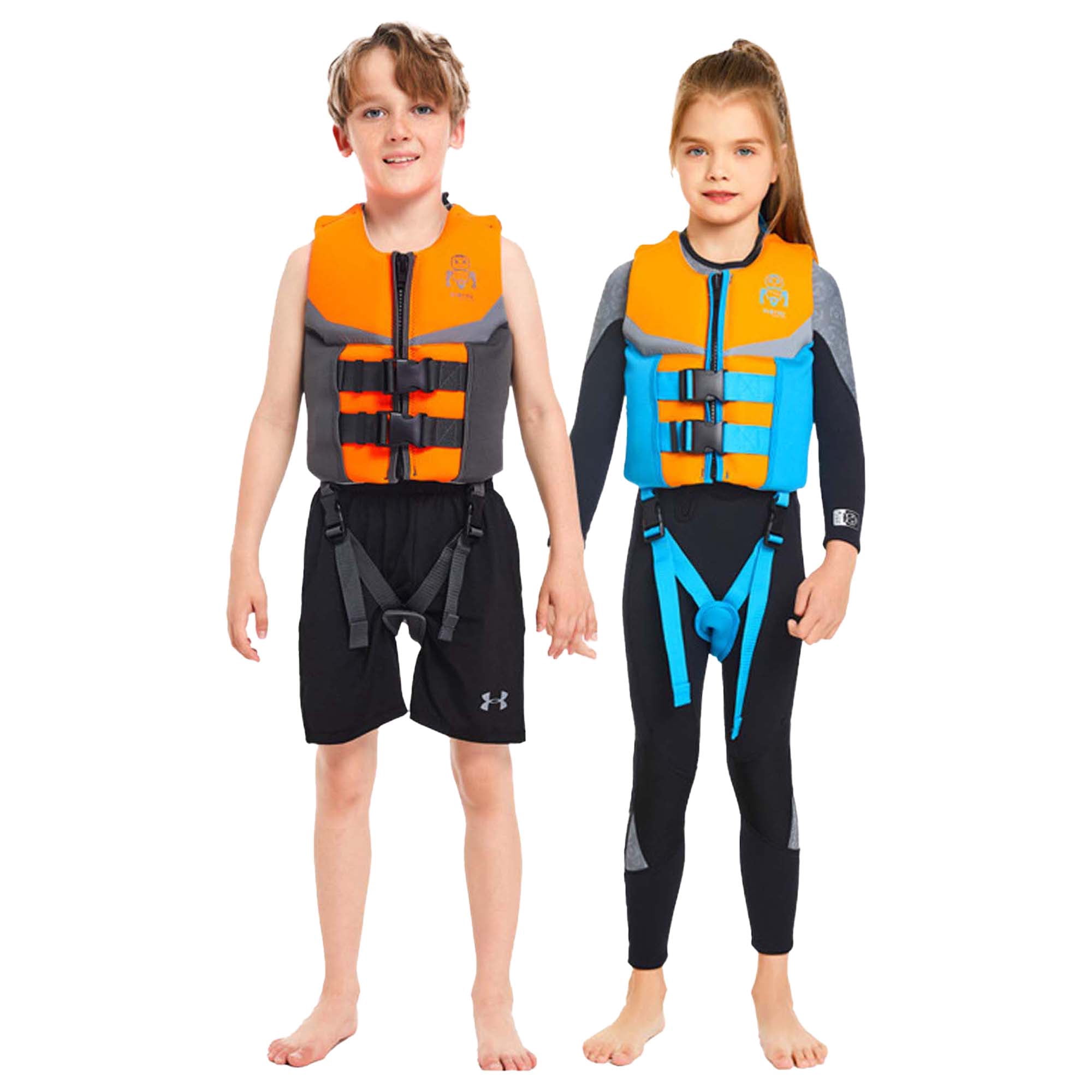 Kids Swim Vest Life Jacket Flotation Swimming Aid with Adjustable Safety Strap Children Life Vest