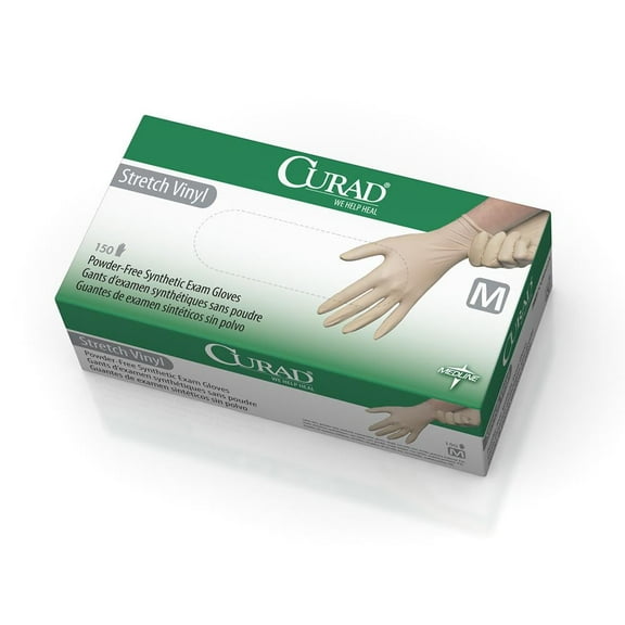 CURAD Stretch Vinyl Exam Gloves - CUR9225H