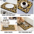 thumbnail image 4 of Washable Rubber Sunflower Cute Floral Dish Drying Mats for Kitchen Counter Home Large Coffee Bar Pad Accessories and Decor for Utensils Stemware 19.5''x12'', 4 of 7