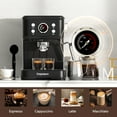 thumbnail image 3 of Empstorm 20 Bar Espresso Machine with Milk Frother Steam Wand, 3-in-1 Coffee Maker, Compatible with NS Capsules, Stainless Steel, for Latte & Cappuccino, Black, 3 of 10