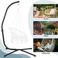 thumbnail image 4 of Aoodor Hammock Steel Stand Only C-Stand for Hanging Hammock Chairs - 300 Pound Capacity - N/A, 4 of 5