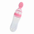 thumbnail image 4 of 90ml Silicone Baby Bottle for Babies and Toddlers with Spoon, Contains Fresh Cereal (Pink), 4 of 4