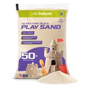 Open Box Sun Joe Ultra Fine Silica Play Sand for Outdoor Sandbox and Art, Natural White, 50 lb Bag