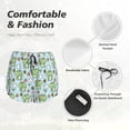 thumbnail image 4 of Bixox Women's Cute Floral Frog pattern 2 in 1 Running Shorts - Lightweight Athletic Workout Gym Yoga Shorts Liner with Pockets - Medium, 4 of 7