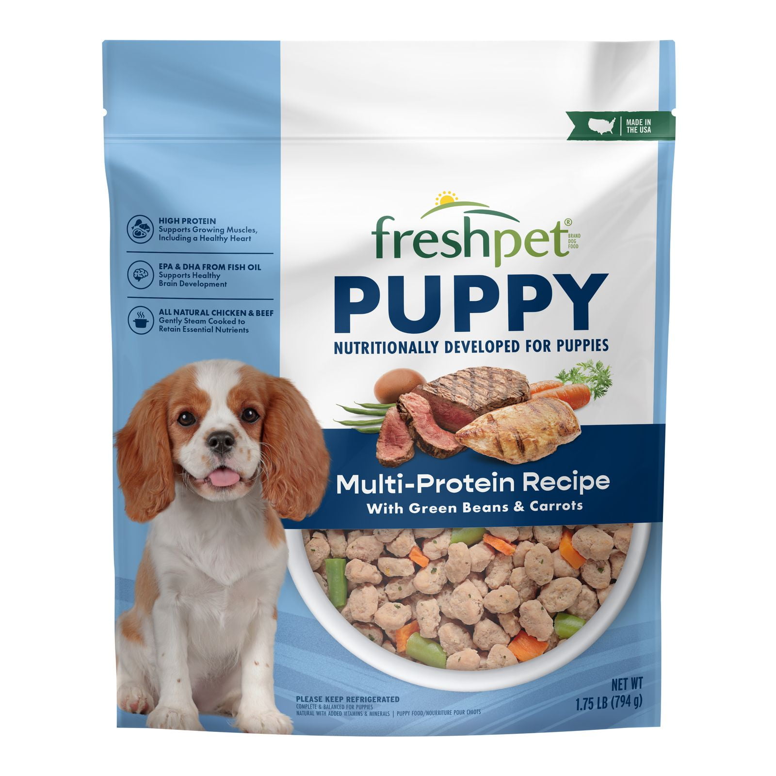 Freshpet Fresh Puppy Food, Fresh Multi-Protein Recipe, 1.75lb