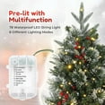 thumbnail image 2 of 3FT Pre-Lit Artificial Christmas Tree with 78 Lights, 8 Modes, Red Berries & Sleigh Base, Mini Xmas Tree for Front Door, Porch, Tabletop, 1 pcs, 2 of 7