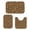 Brown and Orange Leopard Print, variant on Brown and Beige Leopard Print Bathroom Rug Set 3 Piece,Non-Slip Bath Mat Set with U-Shaped Contour and Runner Soft Absorbent Washable