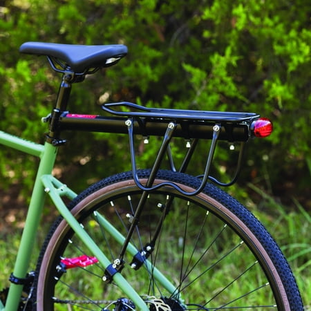 OZARK TRAIL ALUMINUM ADJUSTABLE REAR BIKE RACK WITH TAILIGHT