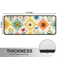 thumbnail image 5 of Kitchen Rugs Sets Of 2,Pioneer Flower Floral Print Pattern Anti Fatigue Kitchen Mat Rugs Non Slip Washable,Decorative Kitchen Floor Mats for Kitchen,Sink,Laundry,17"x47"+17"x47", 5 of 5