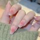 thumbnail image 2 of 24 unids/caja de uñas postizas cortas reutilizables con diseños Set francés Artificial rosa kawaii falso Tipsy Stick-on Nails Tips Art Dengxun unisex, 2 of 2