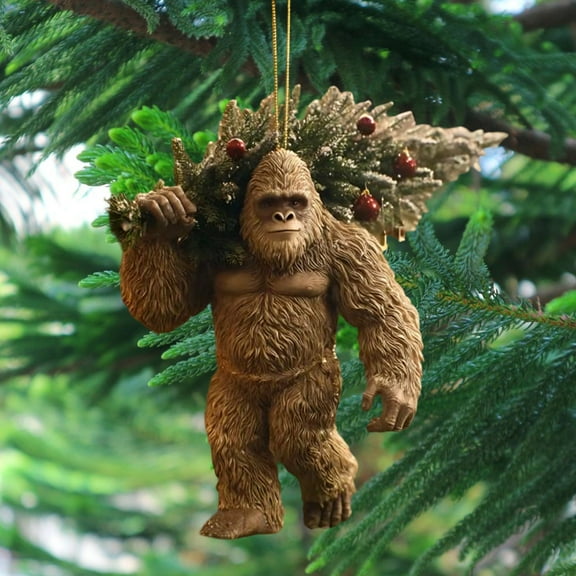 2026 Sasquatch Christmas or nament - Folklore Horror Themed Holiday Decor, Unique Wildlife Wonders Collection, Perfect for Christmas Tree Hanging, Mythical Creature Festive or nament, 3.1in, A