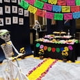 thumbnail image 4 of 2 Pack Fiesta Banner Colorful Felt Papel Picado Banner for Party Cinco de Mayo Day of the Dead Fiesta Party Decorations Supplies, 4 of 7