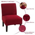 thumbnail image 3 of Eurhowing Stretch Armless Chair Cover 2Pcs, Non Slip & Waterproof Accent Chair Slipcover, Machine Washable Slipper Chair Protector for Home Office, Wine Red, 3 of 7