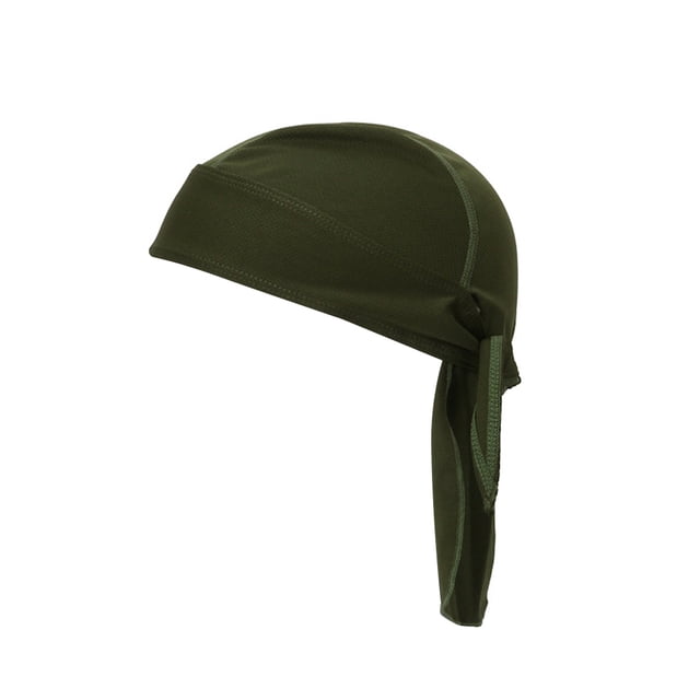 TOPTIE Do Rag Cycling Pirate Hat Cooling Helmet Liner Skull Cap Headwear-Green