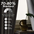 thumbnail image 5 of DriftAway Chris Linen Blackout Curtains with Thermal and Sound Reducing Layer 108 Inches Long for Bedroom Striped Printed Drapes Thermal Insulated Lined Window Treatments for Living Room Linen Gray, 5 of 8