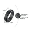 thumbnail image 2 of 5 Colors Matte Frosted Spinner Bands 6MM Stainless Steel Wedding Ring Size 7-12, 2 of 9