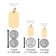 thumbnail image 2 of Picturesongold.Com 14K Yellow Gold Dog Tag Medical Pendant - 3/4 inch x 1-1/4 inch, 2 of 2