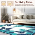 thumbnail image 2 of ODIKA 3'x5' Machine Washable Non-Slip Area Rug, Geometric Fronds High Traffic Rug, Blue, 199309, 2 of 7