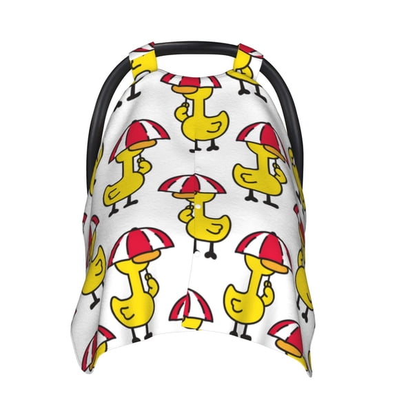 Car Seat Cover Baby - Rubber Duck Chicken Bird Breathable Infant Car Seat Cover for Baby Carseat, Lightweight Comfort Baby Essentials Must Haves Newborn Stuff for Girl Boy