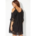 thumbnail image 2 of Swimsuits for All Women's Vera Crochet Cold Shoulder Cover Up Dress, 2 of 4