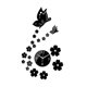 thumbnail image 5 of Reloj de pared acrílico personalizable con pegatinas silenciosas para decoración de pared, moderno. Negro, 5 of 9