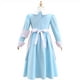 thumbnail image 4 of Vestido blanco de poliéster para niña, para carnaval romano, fiesta escolar, actuación, manga corta, incluye cinturón y chal., 4 of 6