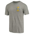 thumbnail image 2 of Men's Gray Heather Idaho Vandals Left Chest Distressed Logo Tri-Blend T-Shirt, 2 of 3