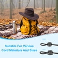 thumbnail image 5 of Uxcell Plastic Cord Locks, Double Hole Spring Cord Toggle Stopper Slider Stops Fastener End Black, 5 of 6