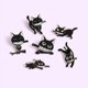 thumbnail image 3 of Lindo gato negro con alfileres esmaltados con cuchillo, conjunto de alfileres de solapa esmaltados de dibujos animados, broches divertidos de animales, alfileres con insignia para accesorios de mochi, 3 of 5