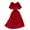 Red, variant on YM YOUMU Women Faux Wrap V Neck Flutter Short Sleeve Tie Waist Elegant Pleated Midi Flowy Party Dress