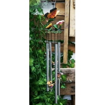 Monarch Butterflies Flitting On Flowers Resonant Wind Chime Garden Patio Decor