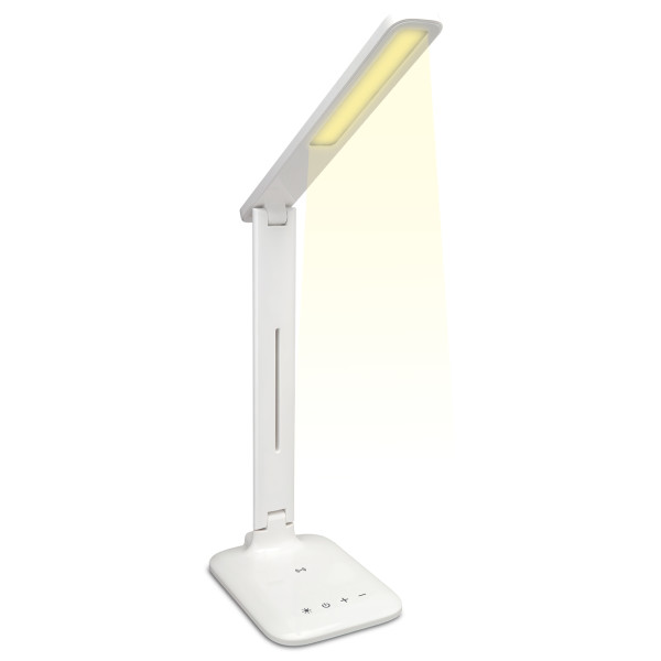 iLive LED Desk Lamp With Wireless Charging, IAQL300W, White