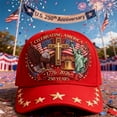 thumbnail image 2 of Eagle & Liberty & Cross United States 250th Anniversary Hat, United States 250th Anniversary Adjustable Baseball Cap, 2 of 8