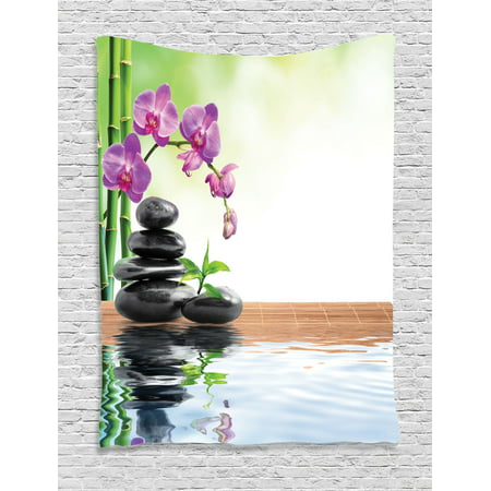 Spa Decor Wall Hanging Tapestry, Spa With Spring Water And Health Giving Properties Asian Eastern Way Of Getting Better Art Photo, Bedroom Living Room Dorm Accessories, By