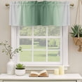 thumbnail image 2 of Sage Green Grey Ombre Curtain Valances for Windows, Kitchen Valance Window Treatments Panel 2 Pack, Farmhouse Gradient Minimalist Rod Pocket Short Curtains for Bathroom Bedroom 54 x 18 Inch, 2 of 8