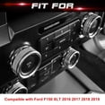 thumbnail image 5 of Xotic Tech 6pcs Centre Console AC Climate Control/Radio Volume Tune Switch Knob Surrounding Ring Decoration Covers Compatible with Ford F150 XLT 2016-2019 (Silver), 5 of 8