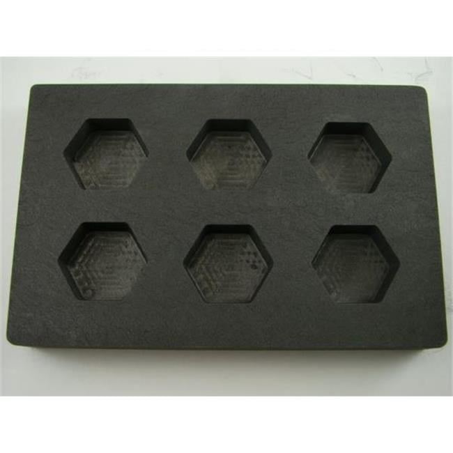 Make Your Own Gold Bars 2 oz X 6 Hex MoldsB126 High Density Graphite Hexagon Mold 2 oz Gold Bar