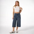 thumbnail image 4 of roswear Women's Capri Jeans Non-Stretch Culottes Pants with Elastic Waist, 4 of 6