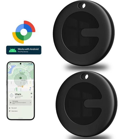 Auto Gps tracker for Android mit,2 Pack Bluetooth-tracker ,GPS Tracker for Vehicles,Smart Tag GPS Locator Tracking Device,ltem Finder for Pets/car/Brieftasche/Fahrrad/key,Black