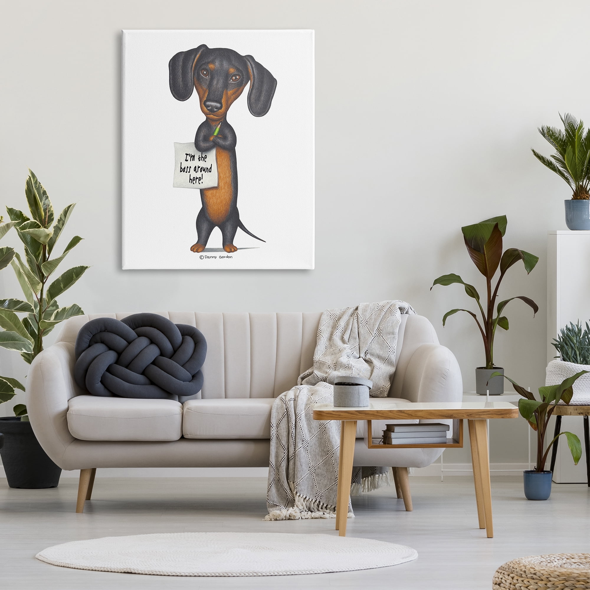 Stupell Industries Dachshund 'I'm The Boss' Fun Family Pet Phrase Designed by Danny Gordan