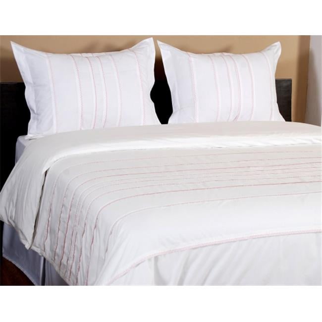 Textrade CASPIANK Duvet Cover & Two Standard King King Sham- White