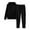 Black#1, variant on Fmbrln Womens Casual Solid 2 Piece Sweatsuits Long Sleeve Hoodies with Pockets and Drawstring Elastic Waist Sweatpants Fall Winter Fashion Athletic Outfits Sets Black 2XL