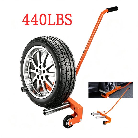 Heavy Duty Tire Wheel Dolly, 440 LBS Adjustable Dolly with Smooth Roller & Durable Materials, Tire Moving Tool Cart for 4S Store Tire Specialty Shop