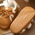 thumbnail image 4 of Xfvqtps Womens Cotton Shoes Suede Fleece Cute Bowknot Flower Button Decoration Plus Velvet Thickened Thick Bottom Non Slip Fashion Comfortable Warm Winter Snow Boots Brown, 4 of 9