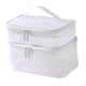thumbnail image 2 of Neceser de doble capa Yinane Bolsa de maquillaje Organizador de cosméticos blanco, 2 of 8