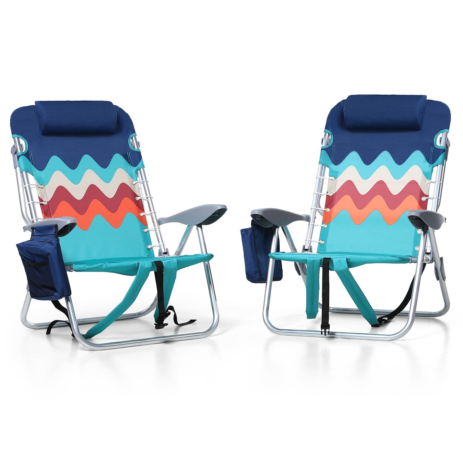 Rio Beach Portable Folding Backpack Beach Lounge Chair Backpack Straps 9 lbs. 