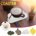 thumbnail image 3 of Kcavykas Portable Coasters Leaf Dinner Mat Scream Chicken Cup Pad Stylish Dining Table Kitchen Dining Table Decor -Yellow, 3 of 6