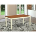 thumbnail image 2 of East West Furniture Nicoli Rectangular Wood Dining Table in Cream/Cherry, 2 of 2