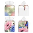 thumbnail image 2 of Balery Butterfly And Flowers Porta Pañuelos de Cuero con Estampado – Funda Moderna Cuadrada para Caja de Pañuelos, Dispensador 5x5x5'', 2 of 7